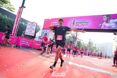 Race photo from Smartfren Run 2025 