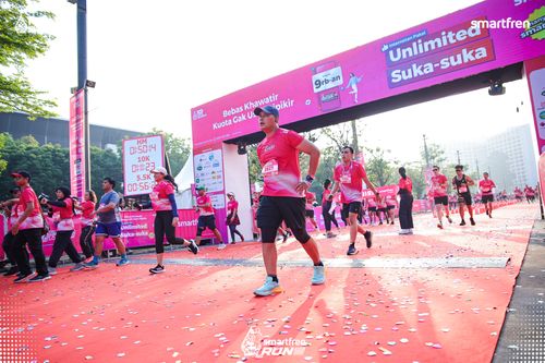 Race photo from Smartfren Run 2025 