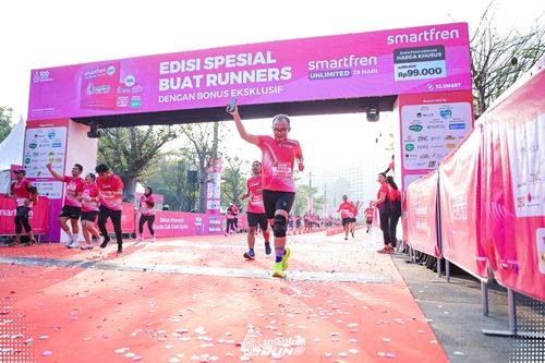 Race photo from Smartfren Run 2025 
