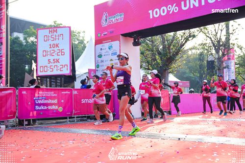 Race photo from Smartfren Run 2025 