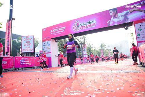 Race photo from Smartfren Run 2025 