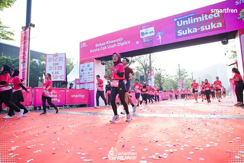 Race photo from Smartfren Run 2025 