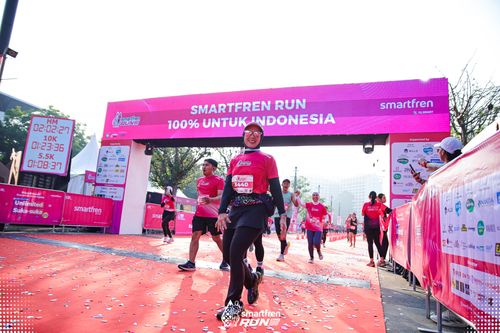 Race photo from Smartfren Run 2025 