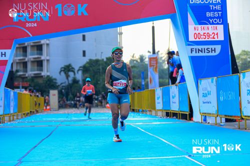 Race photo from Nu Skin Run 10K