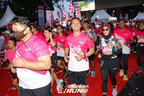 Race photo from Smartfren Run 2024
