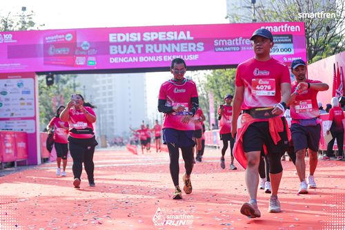 Race photo from Smartfren Run 2025 