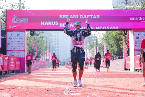 Race photo from Smartfren Run 2025 