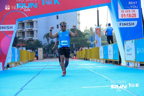 Race photo from Nu Skin Run 10K