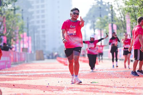 Race photo from Smartfren Run 2025 
