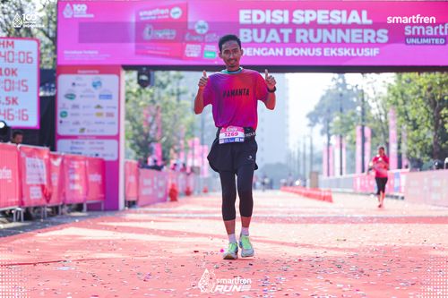 Race photo from Smartfren Run 2025 