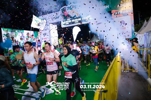 Race photo from Arutmin Borneo Run 2024