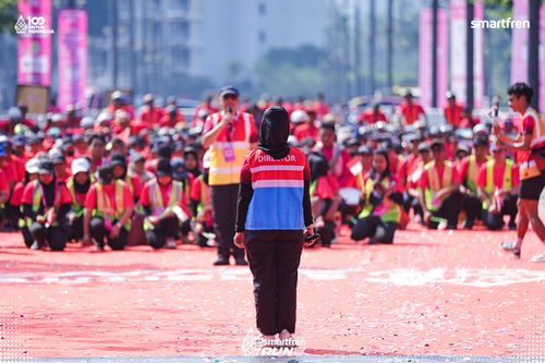 Race photo from Smartfren Run 2025 