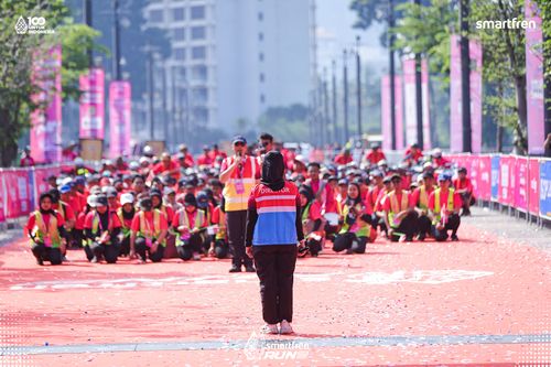 Race photo from Smartfren Run 2025 