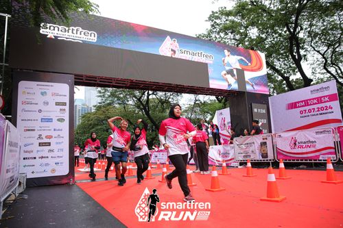 Race photo from Smartfren Run 2024