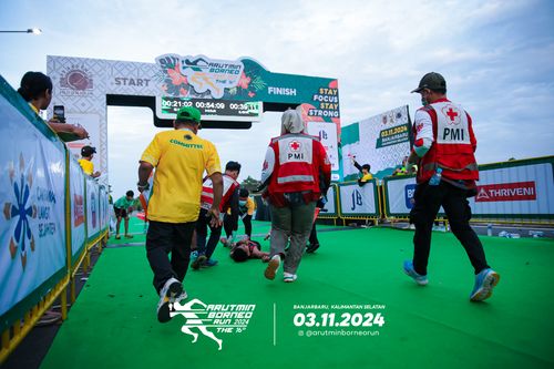 Race photo from Arutmin Borneo Run 2024
