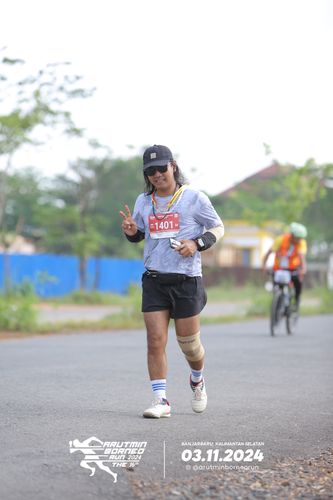 Race photo from Arutmin Borneo Run 2024