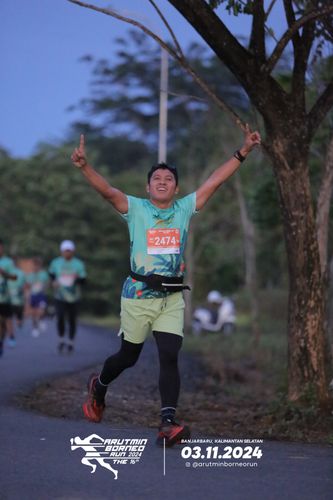Race photo from Arutmin Borneo Run 2024