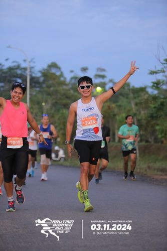 Race photo from Arutmin Borneo Run 2024