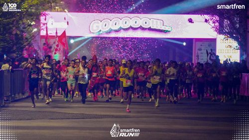Race photo from Smartfren Run 2025 
