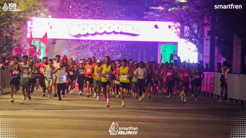Race photo from Smartfren Run 2025 
