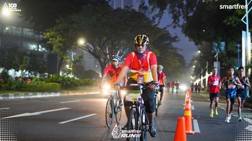 Race photo from Smartfren Run 2025 