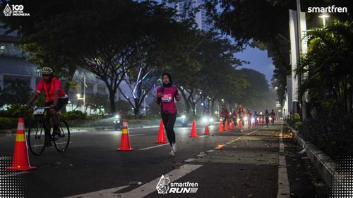 Race photo from Smartfren Run 2025 