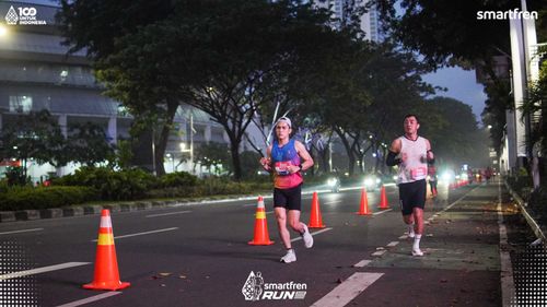 Race photo from Smartfren Run 2025 