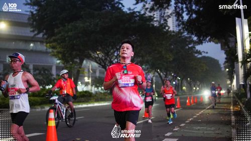 Race photo from Smartfren Run 2025 