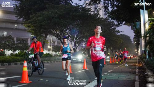 Race photo from Smartfren Run 2025 