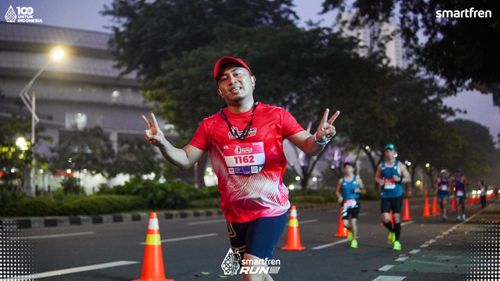 Race photo from Smartfren Run 2025 