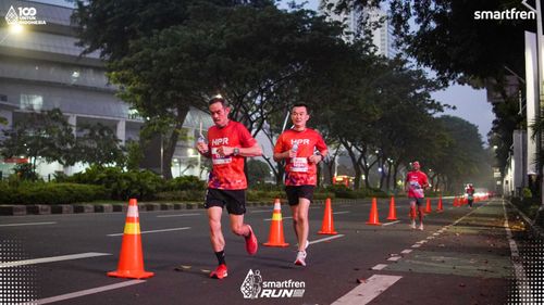 Race photo from Smartfren Run 2025 