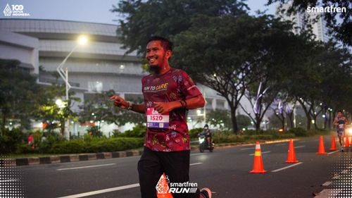 Race photo from Smartfren Run 2025 