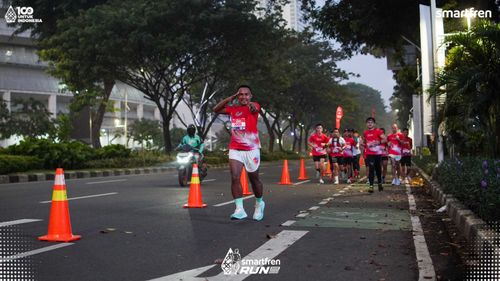 Race photo from Smartfren Run 2025 