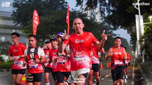 Race photo from Smartfren Run 2025 