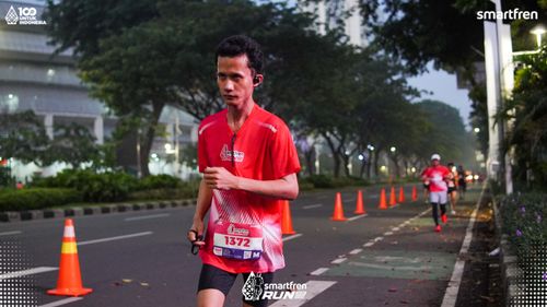 Race photo from Smartfren Run 2025 
