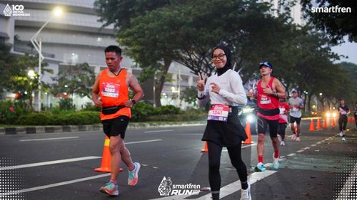 Race photo from Smartfren Run 2025 