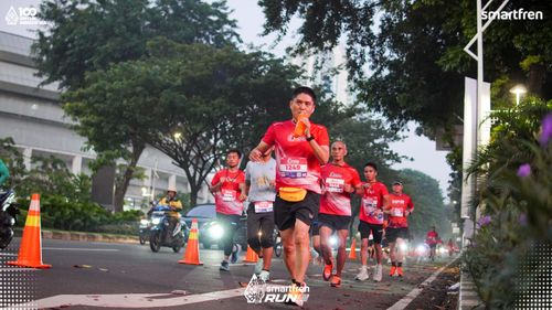 Race photo from Smartfren Run 2025 