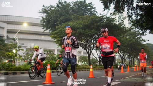 Race photo from Smartfren Run 2025 