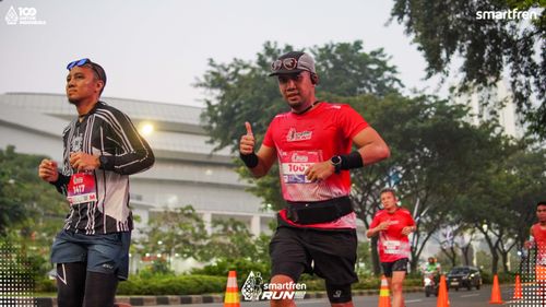 Race photo from Smartfren Run 2025 