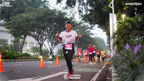 Race photo from Smartfren Run 2025 