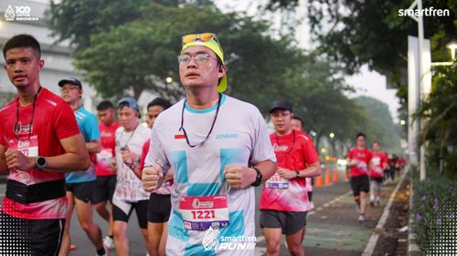 Race photo from Smartfren Run 2025 