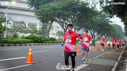 Race photo from Smartfren Run 2025 