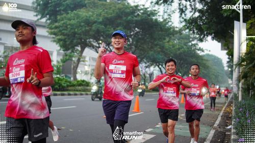 Race photo from Smartfren Run 2025 