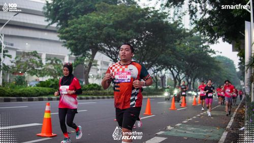 Race photo from Smartfren Run 2025 