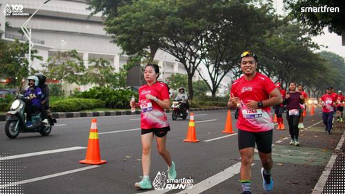 Race photo from Smartfren Run 2025 