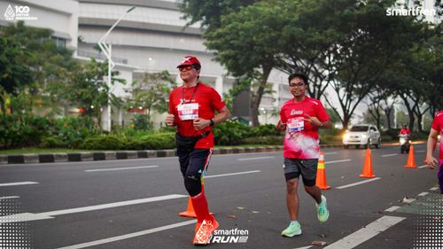 Race photo from Smartfren Run 2025 
