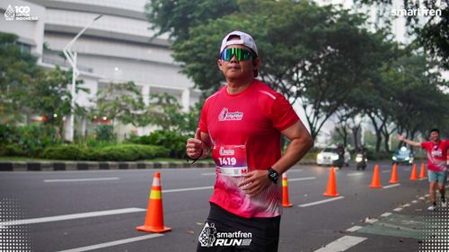 Race photo from Smartfren Run 2025 
