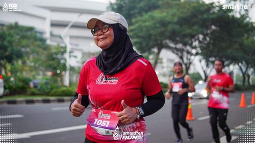 Race photo from Smartfren Run 2025 