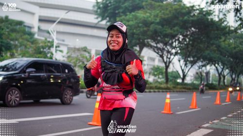 Race photo from Smartfren Run 2025 