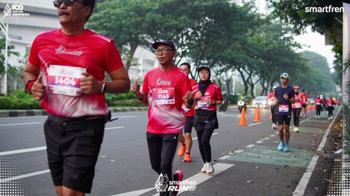 Race photo from Smartfren Run 2025 